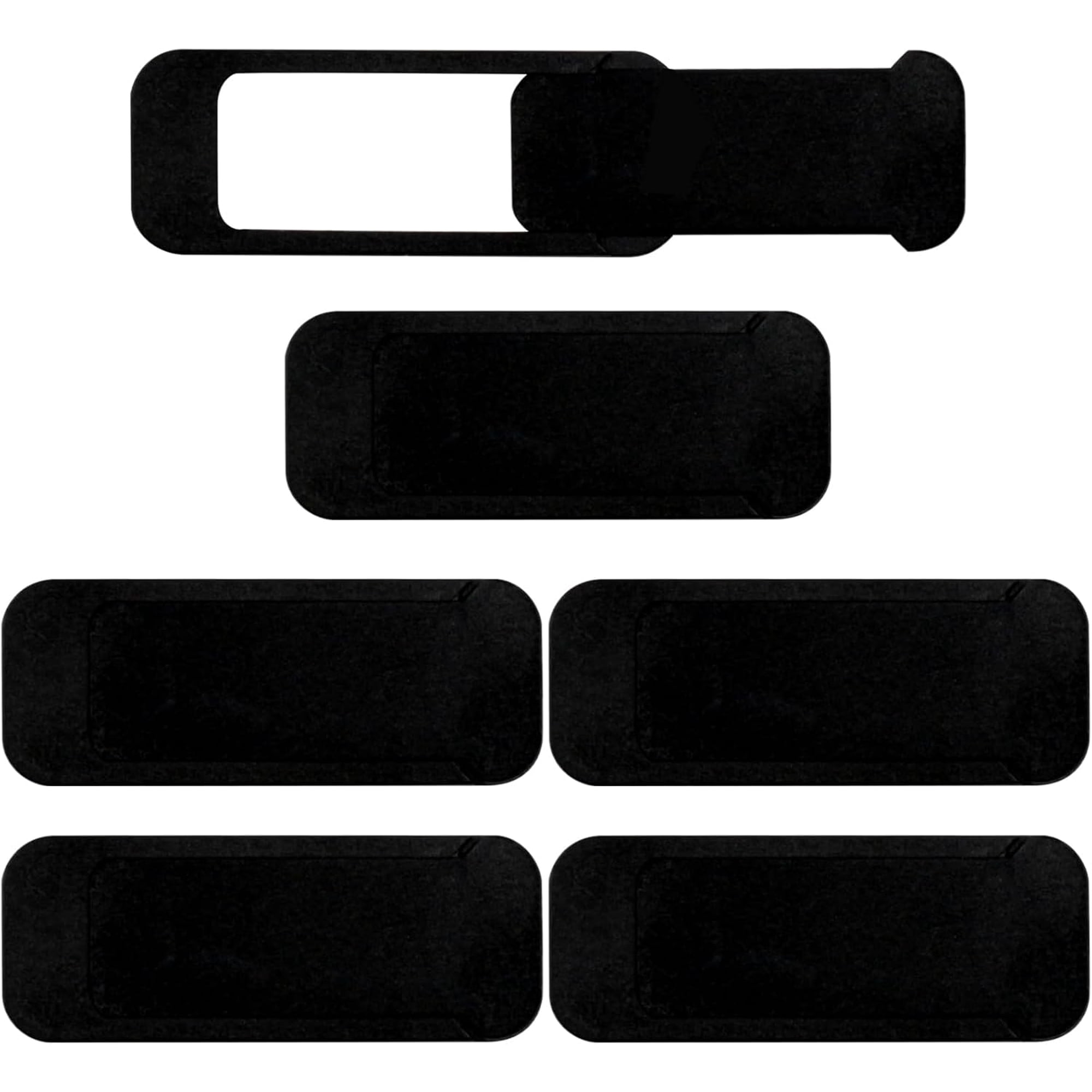 Webcam Cover Slide (6-Pack) – Extra-Large Privacy Shield for Laptop, Tablet, PC & Smartphone – Ultra-Thin Camera Blocker, Black