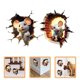 thumbnail image 5 of 2 calcomanías de pared para habitación, calcomanías de agujero de ratón, calcomanías de pared despegables y adhesivas, calcomanías divertidas, 5 of 8