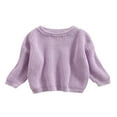 thumbnail image 1 of EIMELI Toddler Baby Kid Girl Boy Sweaters Warm Long Sleeve Knitted Tops Pullover Candy Color Fall Spring Clothes, 1 of 7