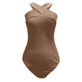 thumbnail image 4 of haxmnou 2023 high waisted sleeveless jumpsuit women's jumpsuit brown xl, 4 of 5