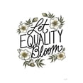 thumbnail image 2 of House Fenway 25x32 White Modern Wood Framed Museum Art Print Titled - Floral Let Equality Bloom, 2 of 4