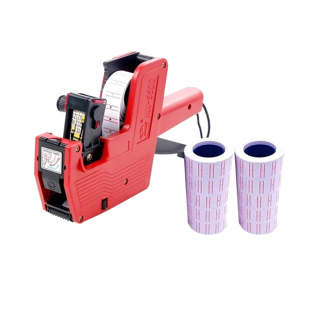 yeacher 8 Digits Price Tag Machine Handheld Price Labeller Label Date Maker Pricing with 10pcs Price Labels Paper for Office Retail Shop Grocery Store Organization Marking Warehouse