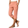 thumbnail image 5 of HomeDM Capri Pants for Women Stretch High Waist Golf Yoga Hiking Orange Casual Work Dress Pants Size 2XL, 5 of 9
