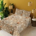 thumbnail image 2 of Ambesonne Celestial Fitted & Flat Sheet with Sham 3 Pcs Set, Abstract Astronomy Dream, Twin XL, Pale Mustard Vermilion, 2 of 5
