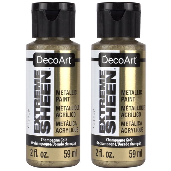 2-pack - Decoart Extreme Sheen Paint 2oz, Champagne Gold DPM-02   00766218096876