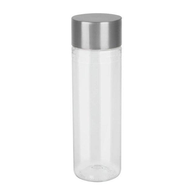 Cilindro de plásticio/Tapa de color metalizado 850 ml de capacidad gris 7.4 x 24.5