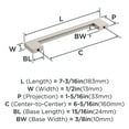 thumbnail image 4 of Amerock Versa 6-5/16 inch (160mm) Center-to-Center Satin Nickel Cabinet Pull, 10 Pack, 4 of 5
