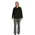 thumbnail image 3 of Terra & Sky Women's Plus Size Button Woven Top, 3 of 6