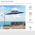 thumbnail image 6 of Outsunny 9' Offset Cantilever Patio Umbrella with Cross Base, Blue, 6 of 9