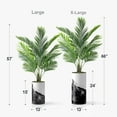 thumbnail image 2 of Artificial Tree in Contemporary Planter, Fake Areca Tropical Palm Silk Tree for Indoor and Outdoor Home Decoration - 57" Overall Tall (Plant Pot Plus Tree), 2 of 5