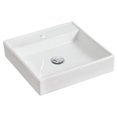 thumbnail image 5 of 17.5-in. W Above Counter White Bathroom Vessel Sink Set For 1 Hole Center Faucet AI-17841, 5 of 5