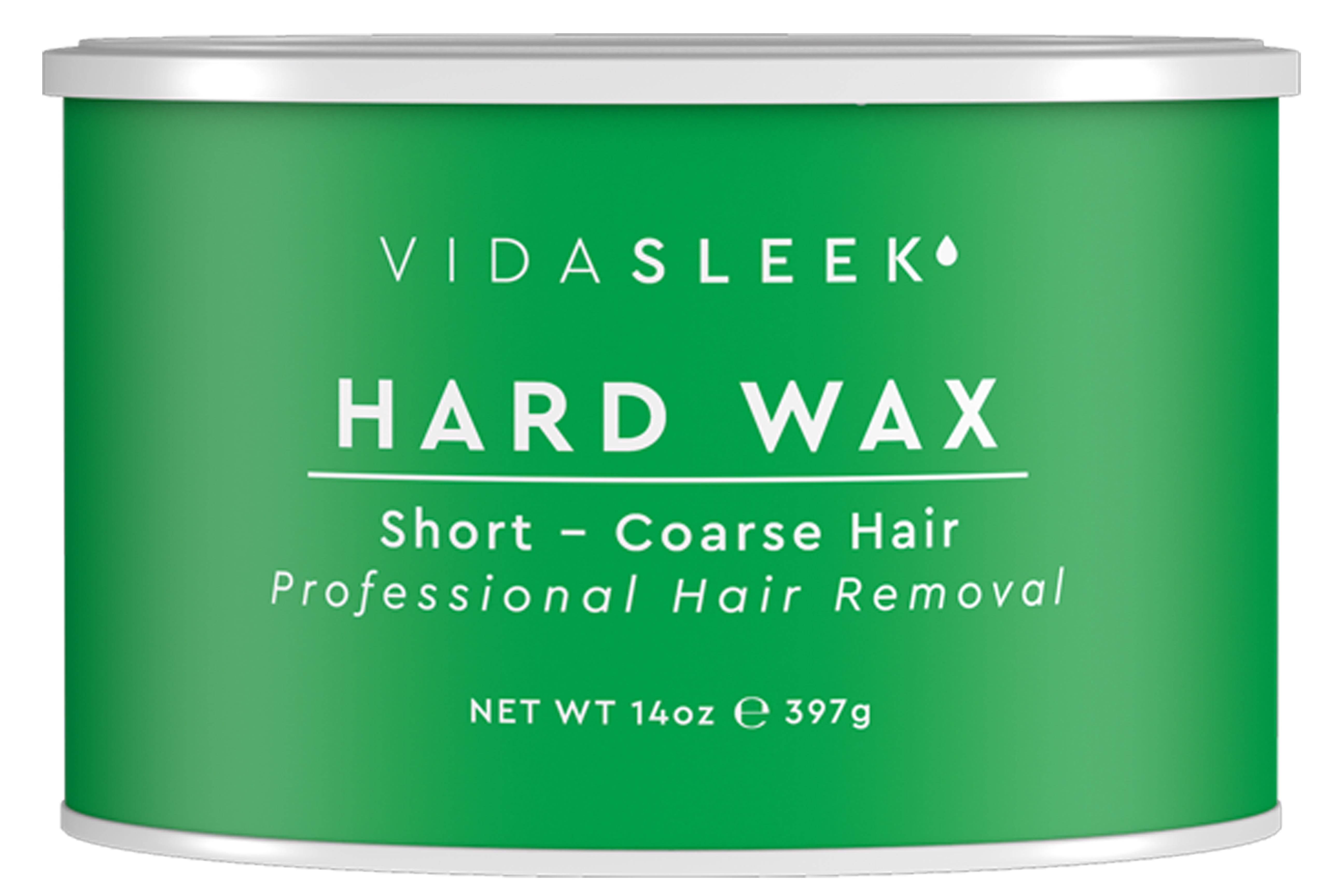 Full Body Hard Wax For Short Coarse Hairs - All Natural - Professional Size 14 oz. Tin