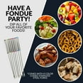thumbnail image 6 of HomeCraft Stainless Steel Fondue Set, 8-Cup Electric Fondue Pot with 8 Color-Coded Dipping Forks, 6 of 11