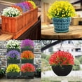 thumbnail image 6 of Sinhoon 6 Bundles Artificial Fake Flowers Plastic Plants Greenery Shrubs UV Resistant Faux Flowers for Indoor Outdoor Garden Hanging Porch Window Box Farmhouse Wedding Decor (Purple), 6 of 9