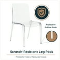 thumbnail image 6 of LeisureMod Murry Modern Lightweight Stackable Dining Side Chair in Clear, set of 2, 6 of 10