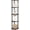 Amber Oak/Black, variant on SolaceHue Corner Shelf, 5-Tier Corner Bookshelf, Open Storage Shelves, for Organization and Storage, Living Room, Home Office, Garage, Bedroom, Dark Mocha