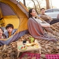 thumbnail image 2 of Outdoor Portable Table Foldable Wood Table Collapsible Table for Camping Beach Backyard Party, 2 of 8