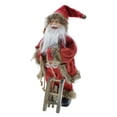 thumbnail image 2 of 12inch Xmas Santa Figurines Plush Doll, Attractive Durable Desktop Ornament, 2 of 9
