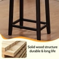 thumbnail image 3 of PayLessHere Stylish 29" PU+ Solid Wood Bar High Chair Set of Two, 3 of 8