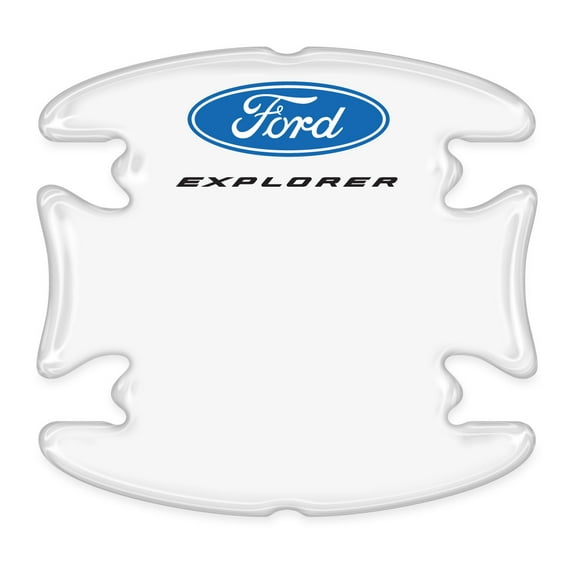 iPick Image for Ford Explorer Universal Car Door Handle Cup Protector Clear Decal Stickers, Pair, Official Licensed