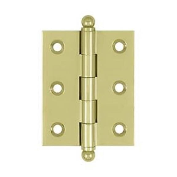 2.5 x 2 in. Hinge with Ball Tips, Unlacquered Bright