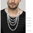 thumbnail image 5 of Miabella Solid 925 Sterling Silver Italian 9mm Solid Diamond-Cut Figaro Link Chain Necklace For Men, Made in Italy (Length 20 Inches (men's choker length)), 5 of 5
