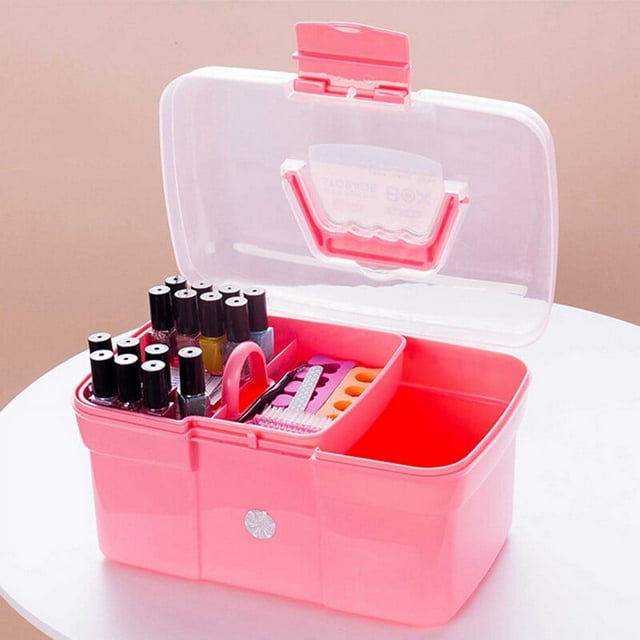 Caja de herramientas de manicura portátil rosa para manicuristas Caja de almacenamiento multifuncional caja organizadora ANGGREK Otros