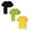 Yellow 1PCS & Green 1PCS & Black 1PCS, variant on Boy Shirts 3 Pack Kids Tee Short Sleeve Plain Tops Girl Unisex Children Crew Neck T Shirt