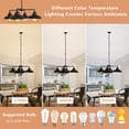 thumbnail image 3 of Depuley 4-Light Farmhouse Pendant Light, Industrial Chandelier Light Fixtures Hanging with Metal Shades, Black, E26, 3 of 8