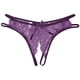 thumbnail image 1 of Braguitas de encaje con abertura en la entrepierna para mujer - Ropa interior sexy de cintura baja - Tejido de poliéster, talla única, perfectas para llevar a diario, de forma informal o para salir, 1 of 2