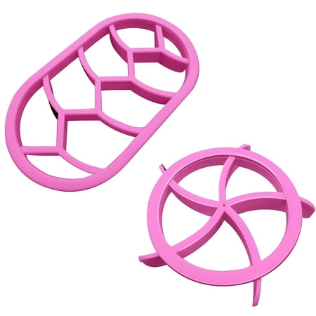 

Farfi 2Pcs/Set Bread Molds Circular Oval Fan Shaped Easy Demould Non-sticky Baking Food Grade Pastry Cutter Bread Moulds Cookie Cake Baking Tools (Pink)