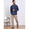 thumbnail image 5 of DARING DIVA Men's Contrast Trim Long Sleeve Button Down Formal Shirts XL Dark Blue, 5 of 7