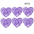 thumbnail image 2 of 6 Uds DIY Decorativo En Forma De Corazón Bola De Ratán Adorno Decoración Para Fiesta De Boda Púrpura, 2 of 7