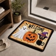 thumbnail image 4 of Halloween Doormat Cute Ghost Pumpkin Floor Mat, Super Absorbent Grip-Enhanced Bathroom Rug for Entryway Kitchen Front Door Laundry Room Home Decor by OVFUIZ, 4 of 6