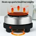 thumbnail image 4 of Mini Electric Heater Stove, Portable 500W Electric Mini Stove Hot Plate,Multifunction Home Heater,Countertop Burner for Ceramic Glass Kettle Single Plate Cooktop, 4 of 6