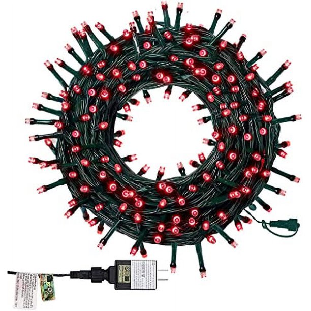 Cadena de Luces LED Twinkle Star 200 Pies Rojo