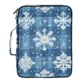 thumbnail image 2 of Haosy Accordion File Organizer Zipper Binder 500 Sheet 6-Tab Expanding File Folder Multi-Pocket 1.2 Inch 3 Ring Snowflakes on Checkerboard, 2 of 7