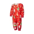 thumbnail image 4 of Matching Christmas Pajamas for Family Winter Long Sleeve Cartoon Print Hooded Romper Zip Up Jumpsuits, 4 of 10
