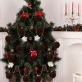 thumbnail image 4 of PULMCheerger 12-Pack Classic Dark Velvet Flocked Christmas Ball Ornaments - 6 cm/2.4 in Decorative Tree Accents for Festive Holiday Spirit, 4 of 7