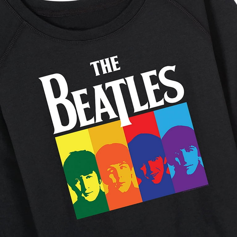 The Beatles Band Members Colorblock Women's French Terry Long