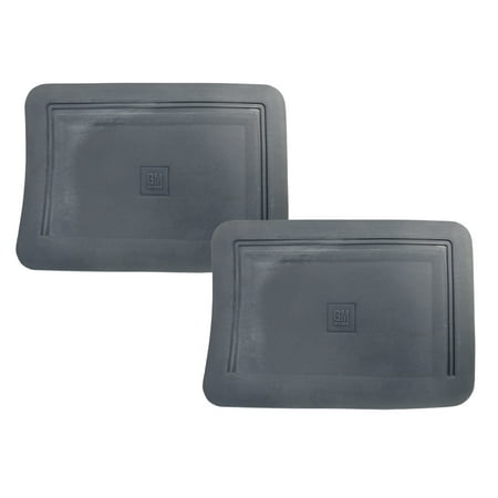 Two New OEM GM Blue Rubber-Vinyl Rear Floor Mats w/GM Logo for Trucks 1990-1999