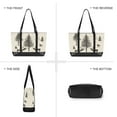 thumbnail image 6 of FORMRS Canvas Laptop Tote Bag for Women with 15.6" Computer Compartments Shoulder Handbag, Black Deer, 6 of 7