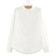 thumbnail image 3 of Camisa de mujer Blusa casual de manga larga con botones de color sólido, Blanco, XXL Vogacara  AP001197-05B, 3 of 7