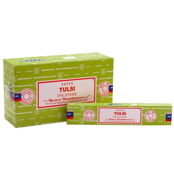 Satya Tulis Incense Sticks Staya Tulsi Agarbatti 12 Count 180 Garms
