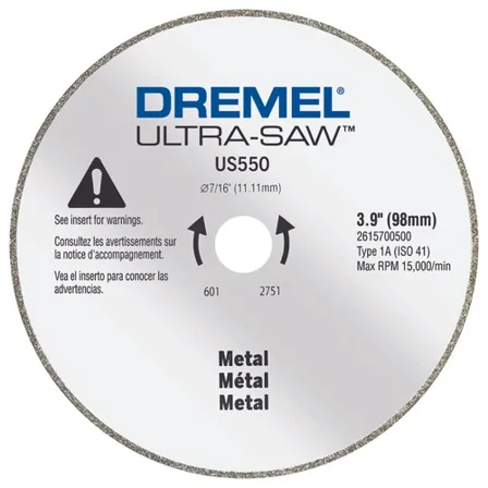 Dremel Ultra-Saw 3.9 In. Diamond Grit Metal Blade 1 Pc.