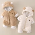 thumbnail image 2 of Beautyzll 0-24 Months Baby Boys Girls Winter Warm Ear Hooded Romper Jumpsuit Jacket Overcoat Newborn Thick Down Coat, 2 of 9