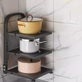 thumbnail image 6 of GFHFHITJ Pot And Pan Organizer Rack for Under Cabinet, Heavy Duty Pot Pan Rack Under Sink Organizers And Storage, Pot Lid Organizer, Kitchen Cabinet Organizer with 3 Adjustable Shelves, 6 of 6