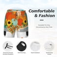 thumbnail image 2 of Kdxio Hello Fall Farm Truck Print Men's Swim Trunks with Compression Liner 7 Inch Inseam Quick Dry Swim Shorts, 2 of 5