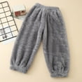 thumbnail image 2 of Maean Kids Pajama Pants Fuzzy Fleece Elastic Waist Loungewear Warm Fall Winter Pjs Pant for Boys Girls, 2 of 6