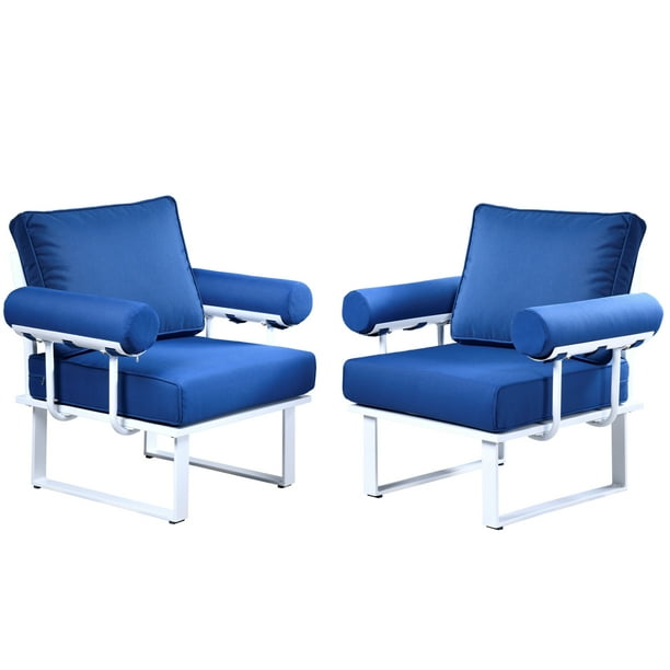 Ovios 2 Pieces Outdoor Furniture All Weather Wicker Patio Conversation